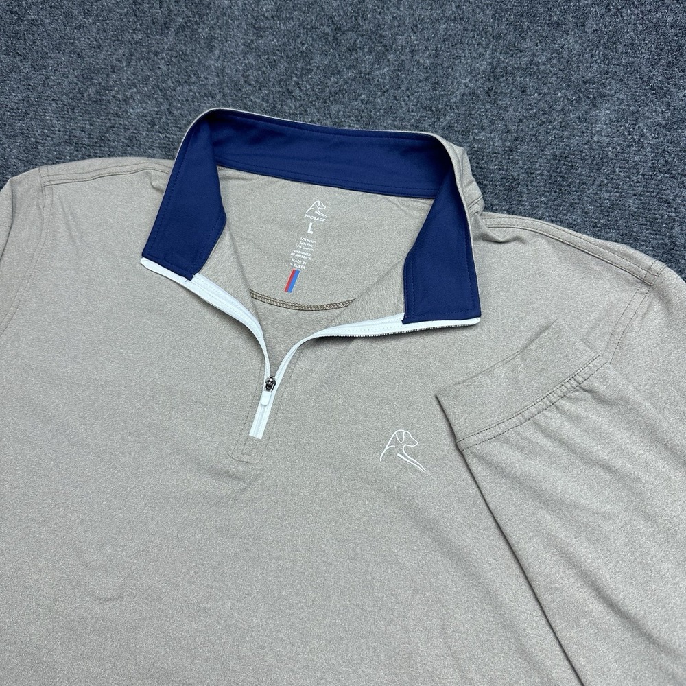 Rhoback Quarter Zip Pullover Mens L  Performance Golf Stretch International